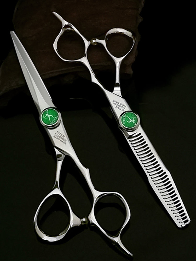 Titan handmade barber hair cutting scissors sword blade salon shears big screw hair scissors