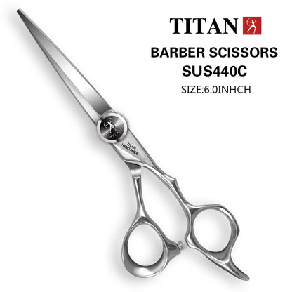 Titan 6.0inchjapan 440c steel hair cutting scissors professional scissors for hair stylist scissors