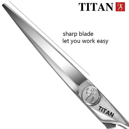 Titan 7inch Japanese 440C Steel Hair Cutting Scissors Professional Barber Shears Salon Hair Scissors