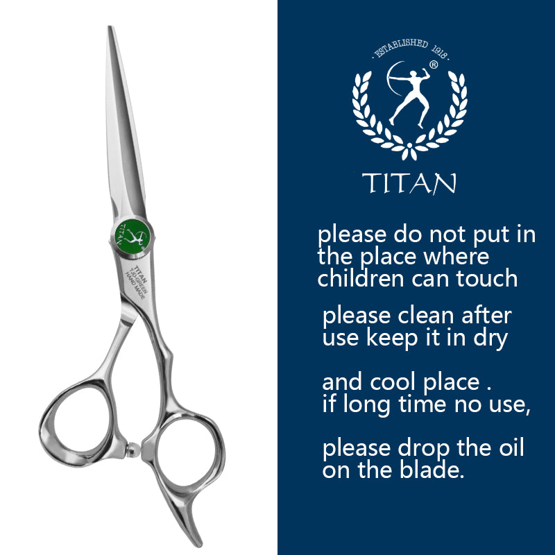 Titan  handmade barber hair cutting scissors sword blade salon shears big screw hair scissors