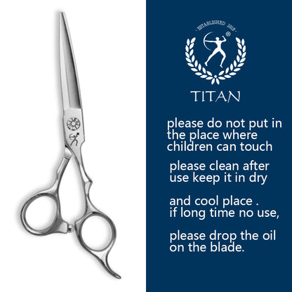 Titan stainless steel vg10 steel 5inch hair tools factory barber cutting scissors
